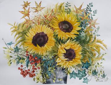 Bouquet with sunflowers thumb