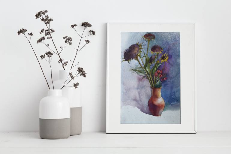 Original Illustration Still Life Painting by Elena Shichko