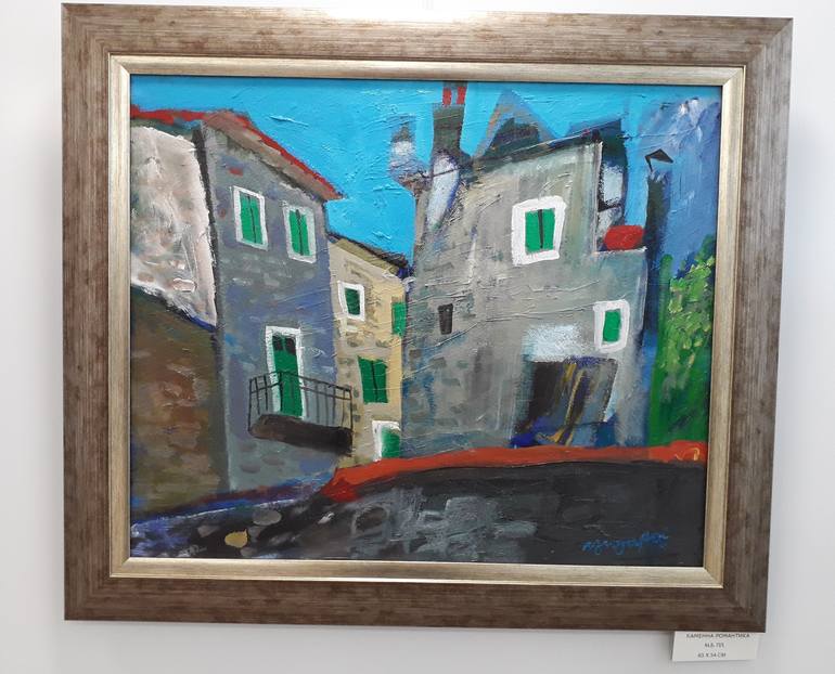 Original Modern Architecture Painting by Lyuben Zidarov