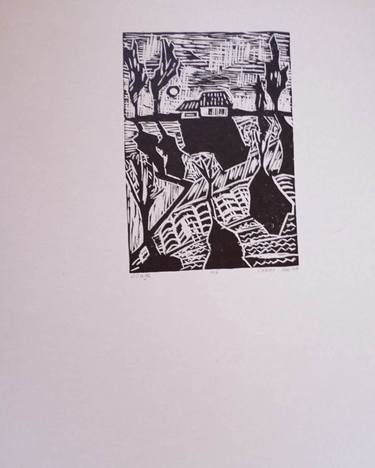 Original Black & White Nature Printmaking by Arina Cazac