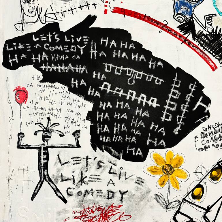 Original Abstract Graffiti Painting by Question Marker