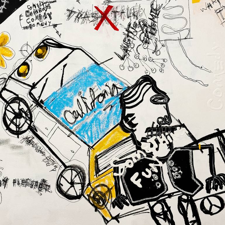 Original Abstract Graffiti Painting by Question Marker