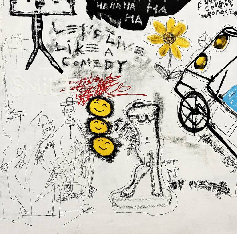 Original Abstract Graffiti Painting by Question Marker