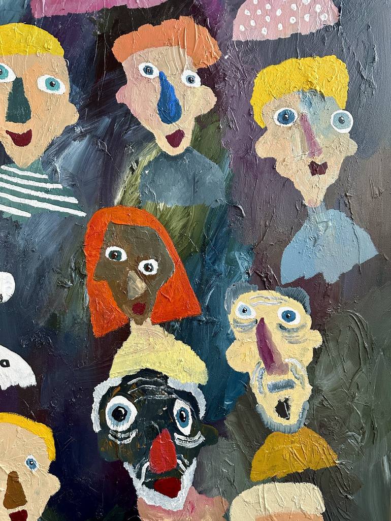 Original People Painting by question marker