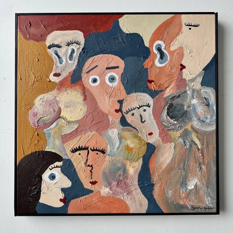 Original Contemporary People Painting by question marker