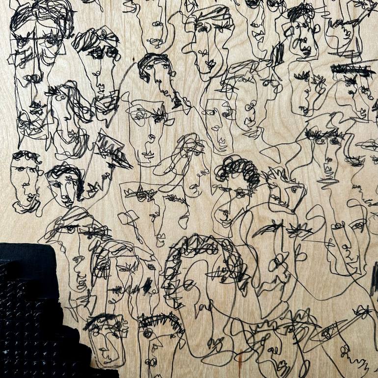 Original Contemporary People Painting by Question Marker
