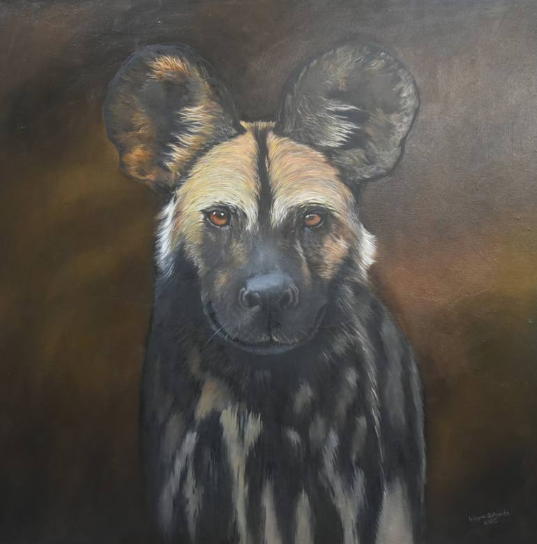 Original Animal Painting by Wayne Richards | Classicism Art on Canvas | Held in the Gaze