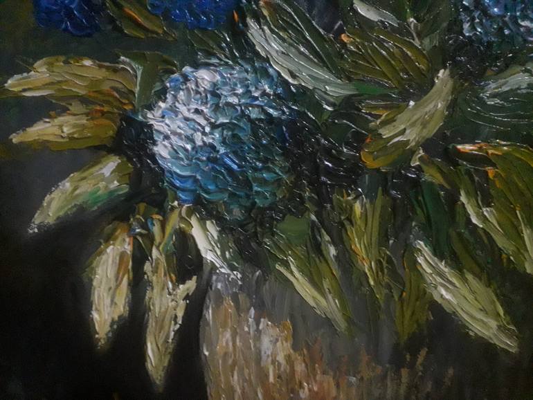 Original Expressionism Floral Painting by Wujdi Fikril