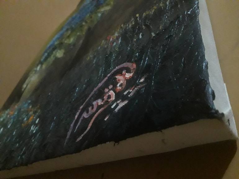 Original Expressionism Floral Painting by Wujdi Fikril