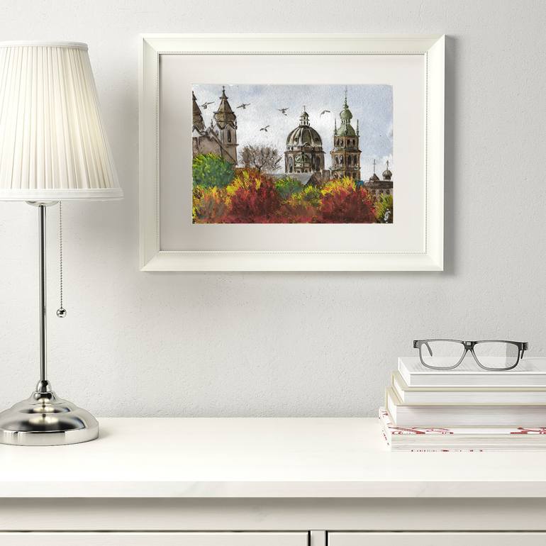 Original Other Architecture Painting by Olena Horbatenko