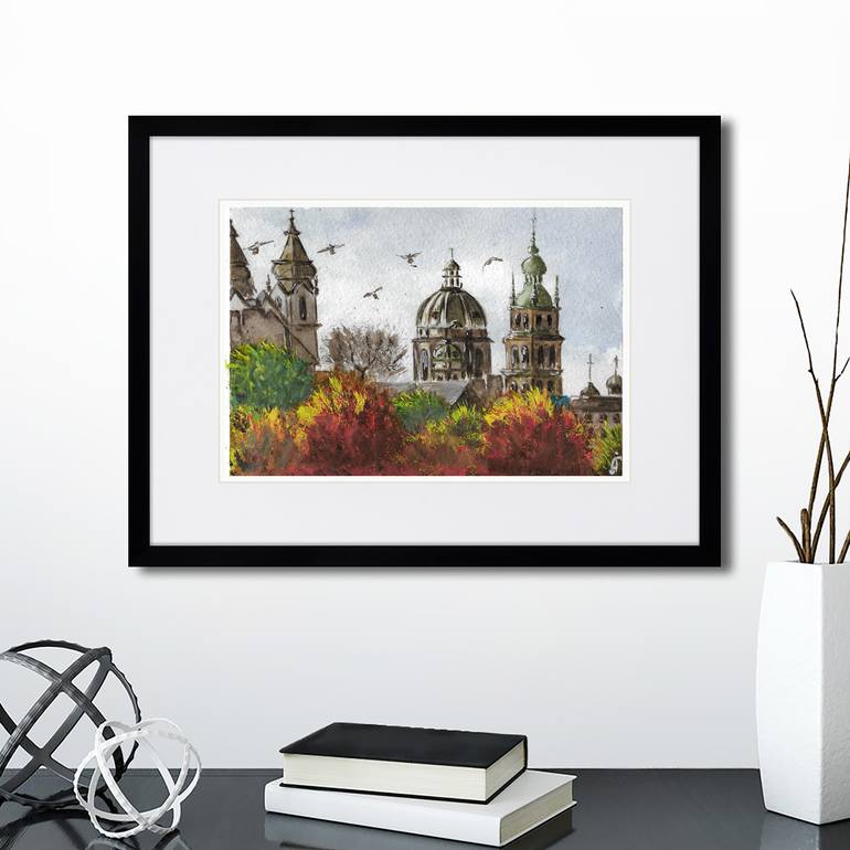 Original Other Architecture Painting by Olena Horbatenko