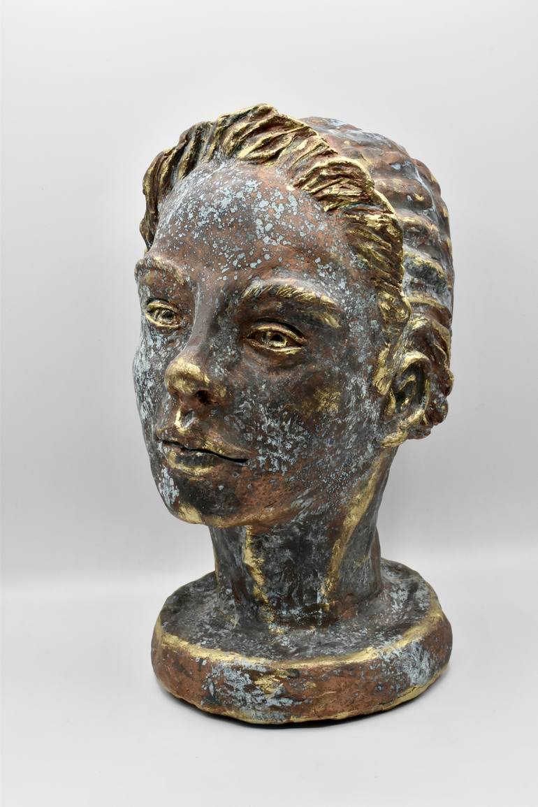 Original Figurative Men Sculpture by Shlomit Saar Cohen