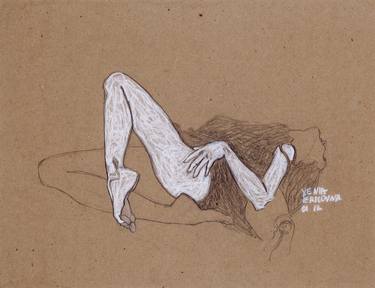 Original Figurative Women Drawings by Xenia Raw