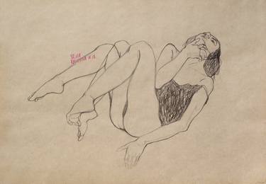 Original Expressionism Body Drawings by Xenia Raw