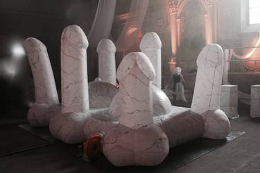 "Soft Marble" Bouncy Castle thumb