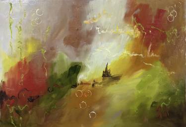 Original Abstract Expressionism Abstract Painting by Silvia Pott