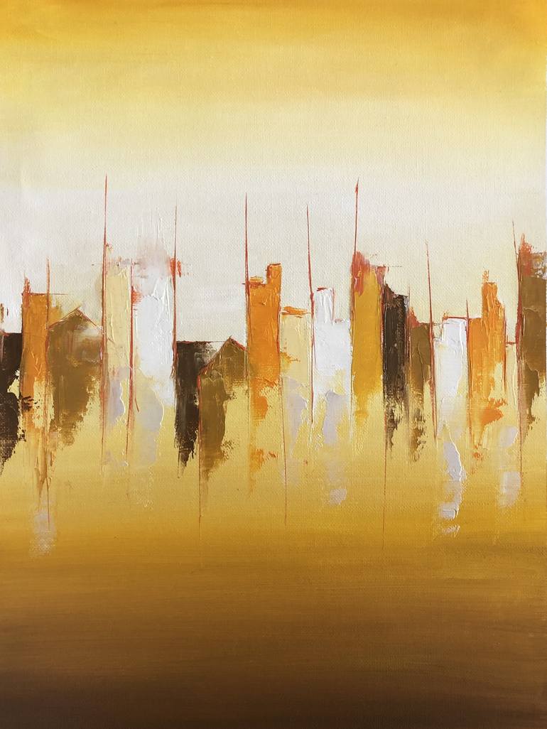 The City And The Desert Painting By Silvia Pott 