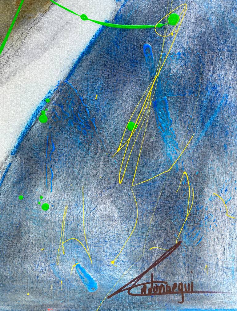 Original Expressionism People Painting by Cecilia Andonaegui