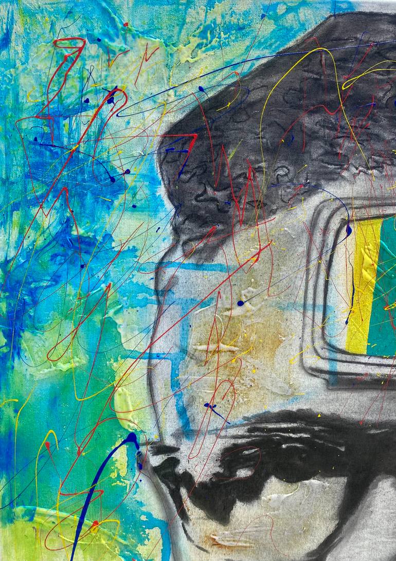 Original Expressionism People Painting by Cecilia Andonaegui