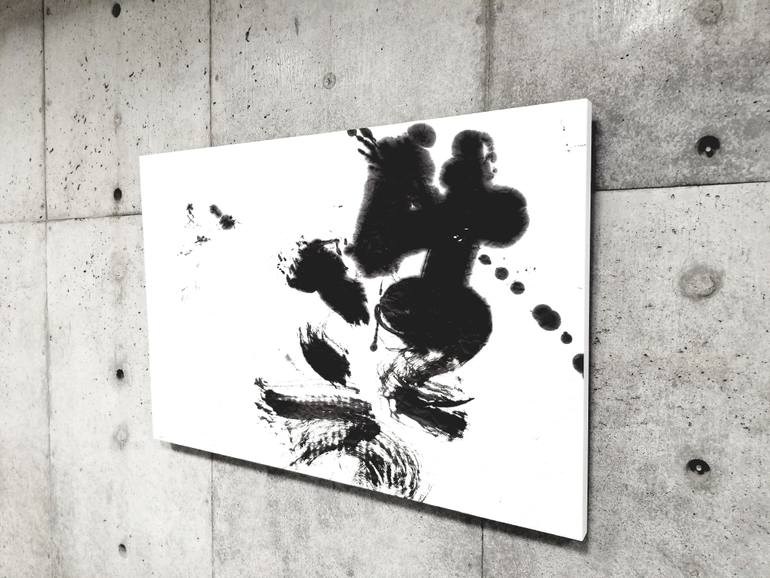 Original Abstract Calligraphy Painting by Hiroshi Wada