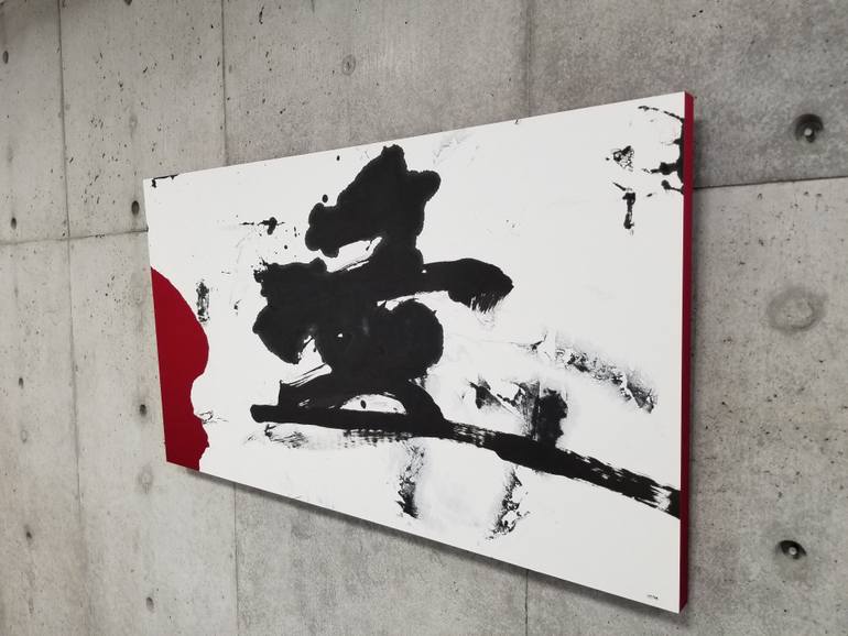 Original Abstract Calligraphy Painting by Hiroshi Wada