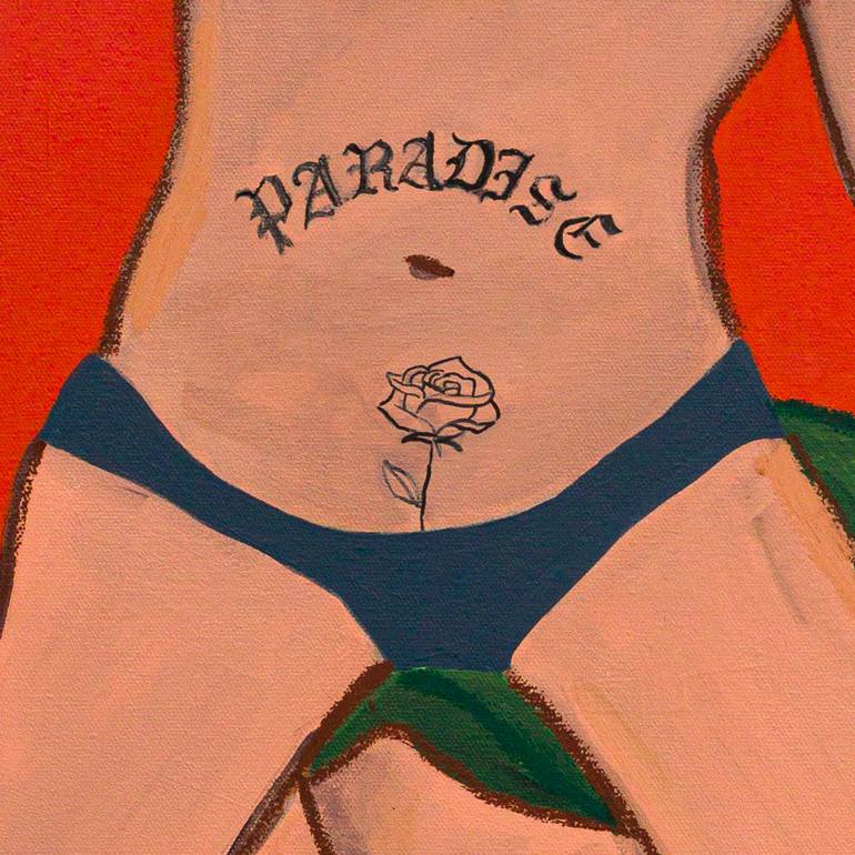 Original Street Art Women Painting by Kasia Frankowicz