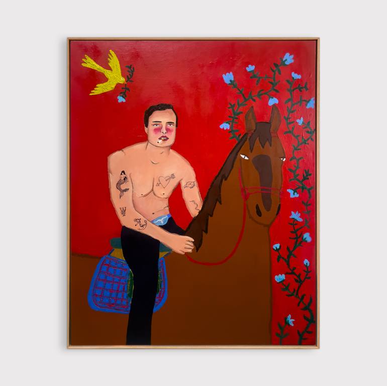 Original Street Art Men Painting by Kasia Frankowicz