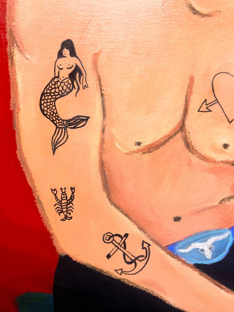 Original Street Art Men Painting by Kasia Frankowicz