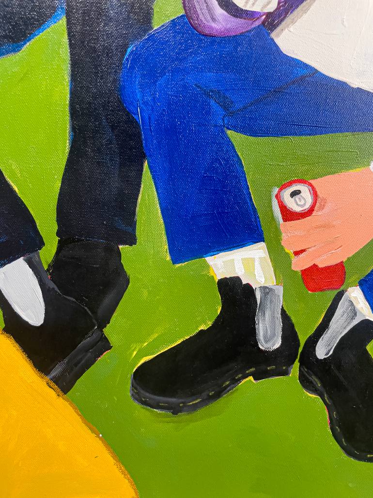 Original Street Art Men Painting by Kasia Frankowicz