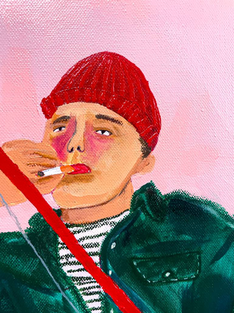 Original Street Art Men Painting by Kasia Frankowicz