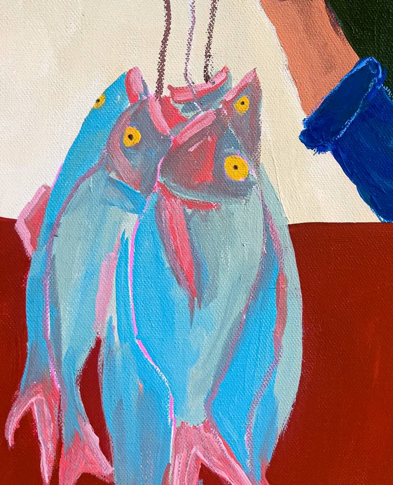Original Street Art Men Painting by Kasia Frankowicz