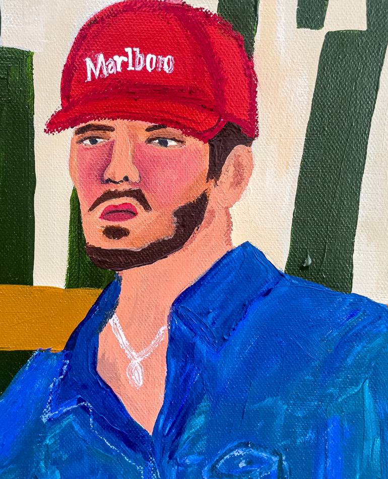 Original Street Art Men Painting by Kasia Frankowicz