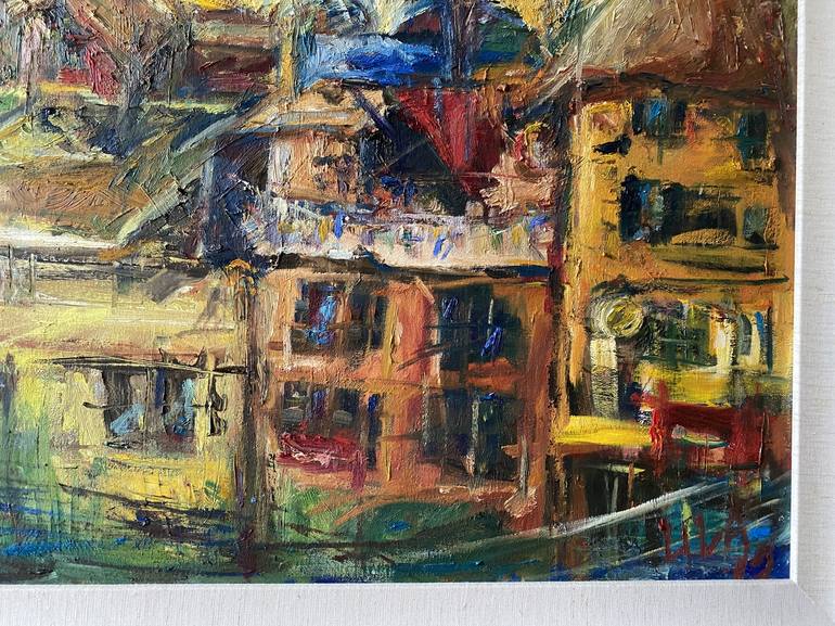 Original Abstract Expressionism Places Painting by Lila Baral