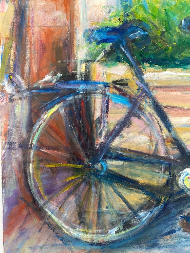 Original Abstract Transportation Painting by Lila Baral