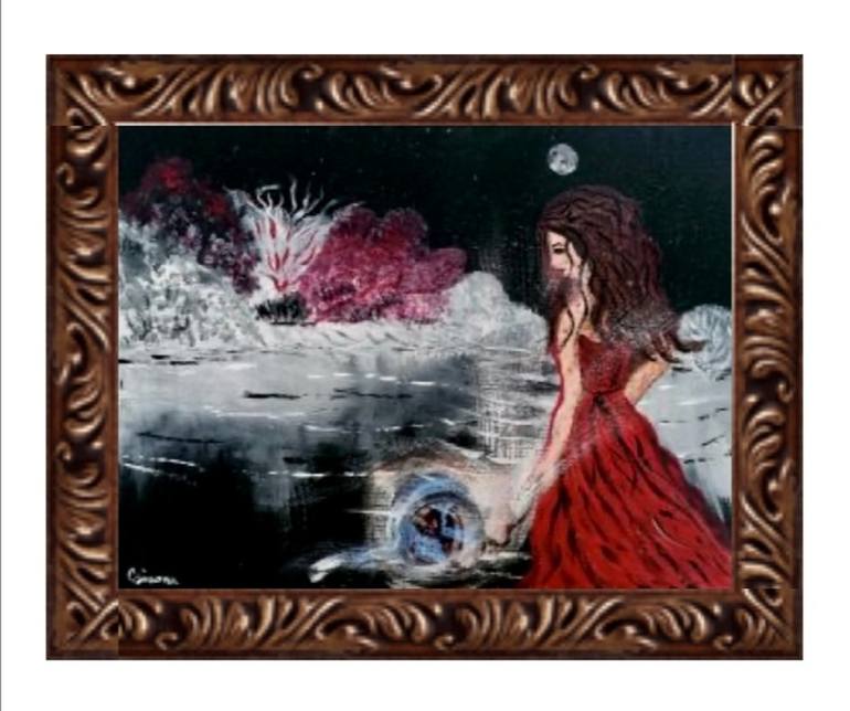 Original Surrealism Abstract Painting by Simona Constantin