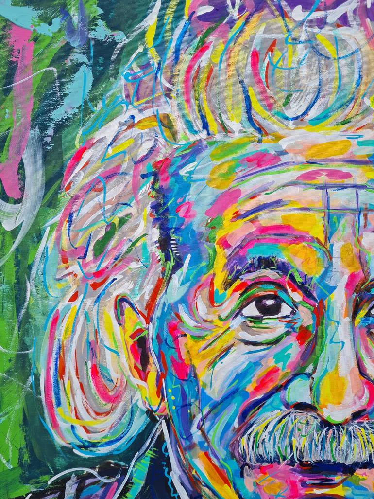 Albert Einstein Painting by KARINE GIFFONI | Saatchi Art