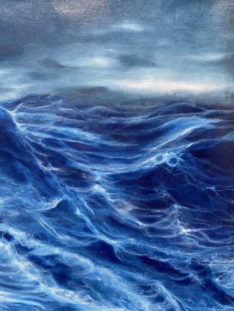 Original Realism Seascape Mixed Media by ket bubunauri