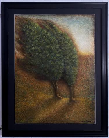 Print of Modern Tree Mixed Media by ket bubunauri