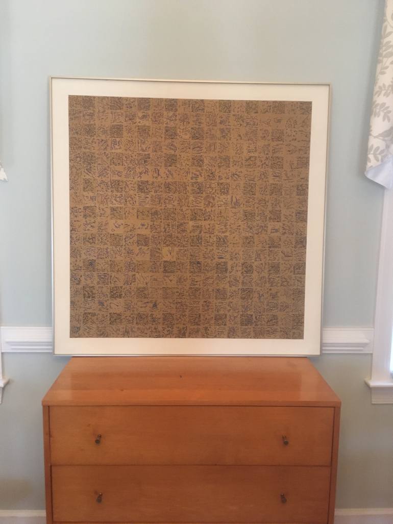 Original Abstract Calligraphy Drawing by Tom Zuk