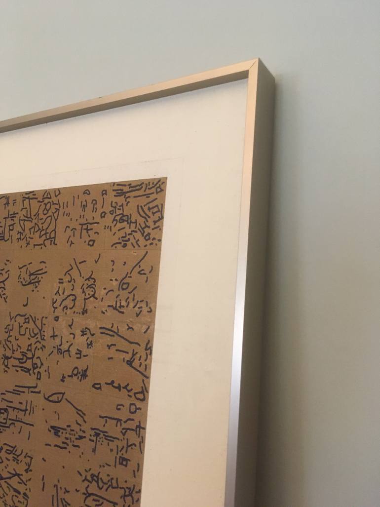 Original Abstract Calligraphy Drawing by Tom Zuk