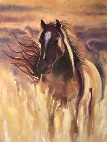 Original Fine Art Horse Paintings by Lana Pavlova