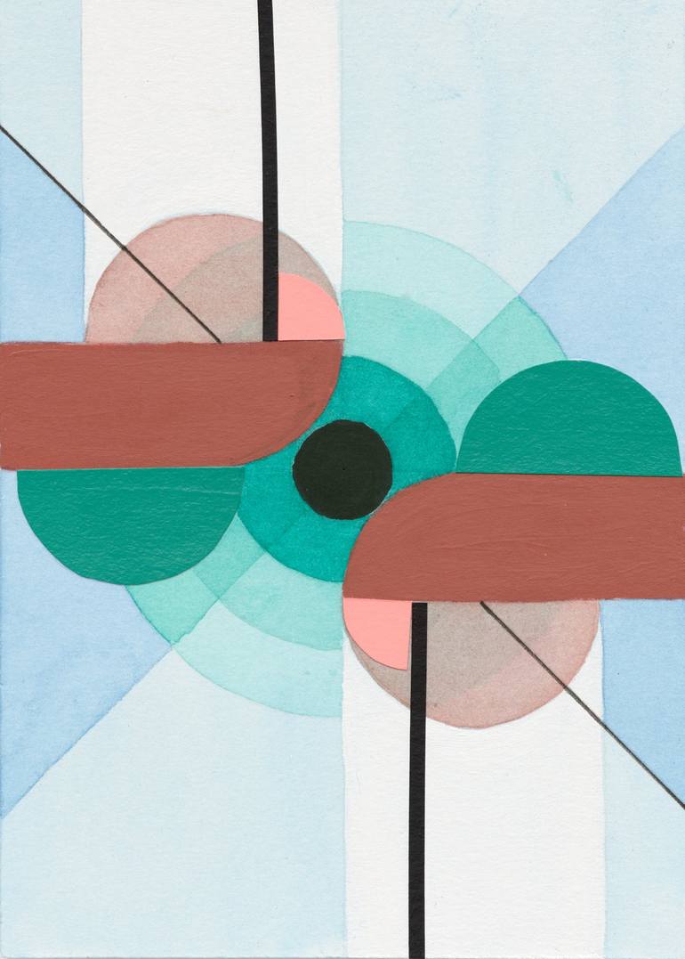 Original Geometric Abstraction Abstract Painting by Allison Rietta