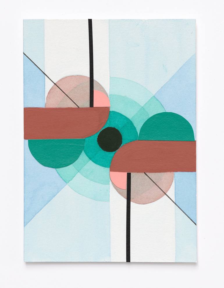 Original Geometric Abstraction Abstract Painting by Allison Rietta