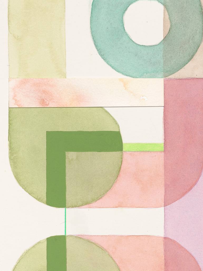 Original Geometric Abstract Painting by Allison Rietta