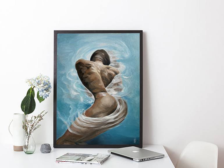 Original Conceptual Nude Painting by Viktoria Rozhak