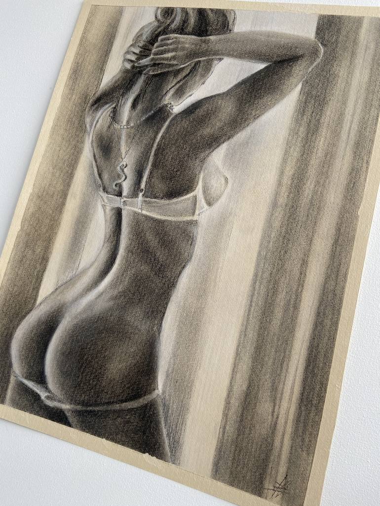 Naked woman Drawing by Viktoria Rozhak | Saatchi Art