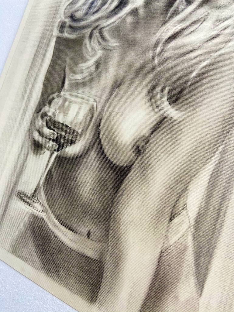 Original Modernism Erotic Drawing by Viktoria Rozhak