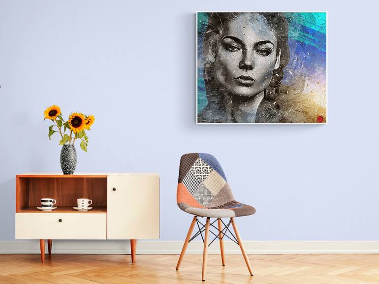 Original Abstract Portrait Painting by Angelo Makula