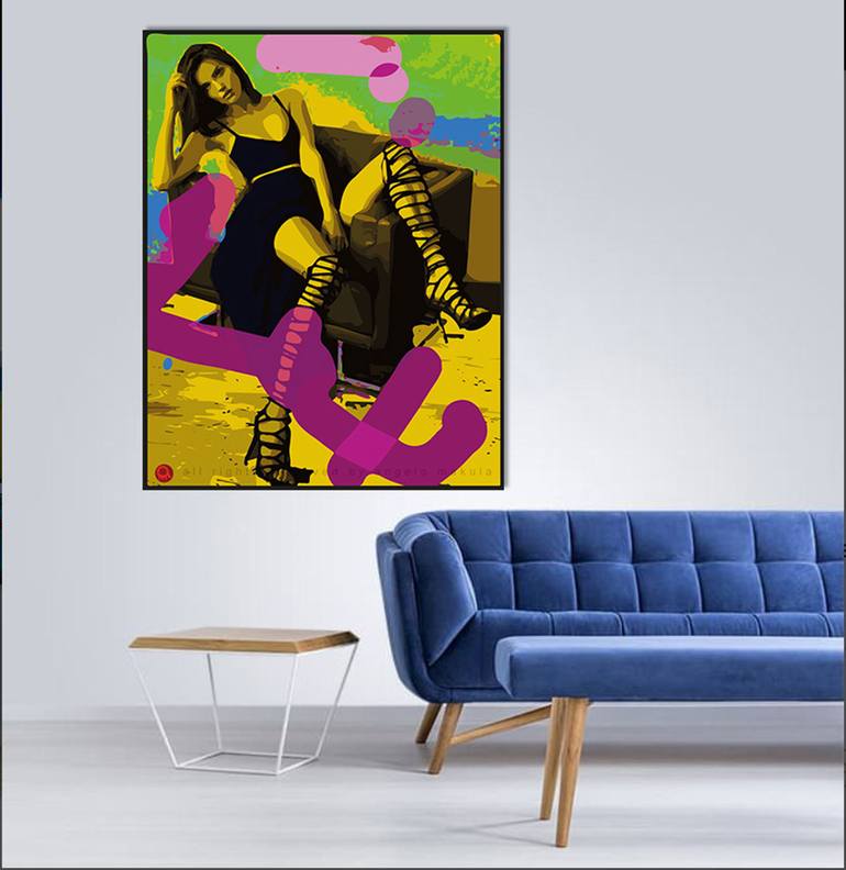 Original Abstract Pop Culture/Celebrity Painting by Angelo Makula