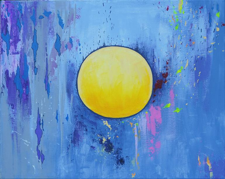 Full moon. Painting by Elena Valieva | Saatchi Art